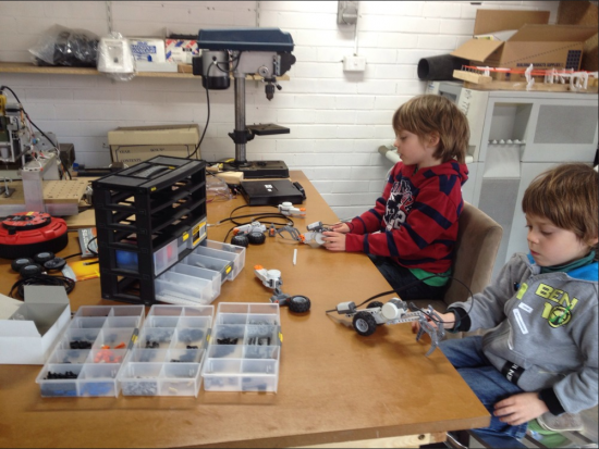 Kids first day at HackerSpace Melbourne